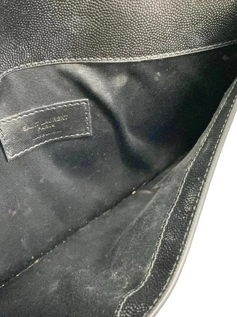 SAINT LAURENT PARIS 565739 Black Leather Clutch Bag - Picture 7 of 15